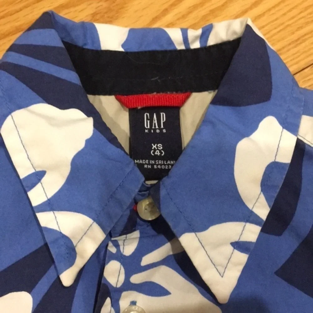 Boys Tropical 🏝 Gap Cotton shirt sleeve Shirt 4​